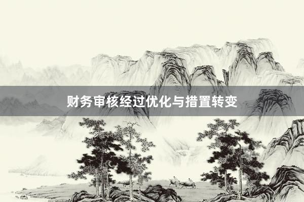 财务审核经过优化与措置转变